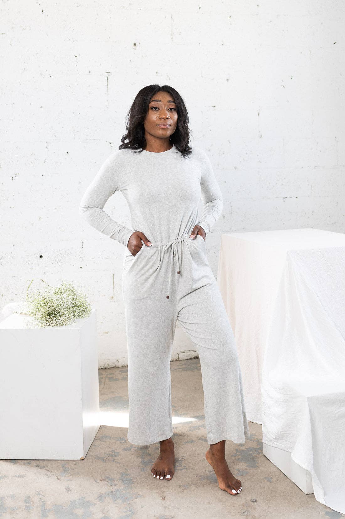 Manifiesto - Venta al por mayor Peto - Mujer - Mono gris claro Polux2