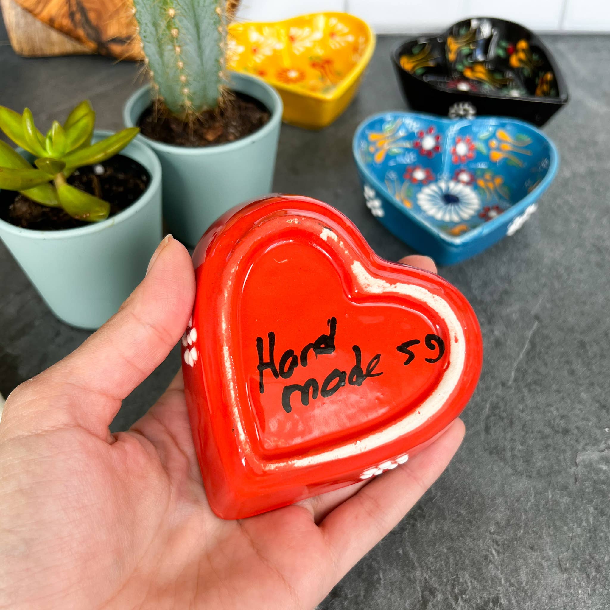 Umays Boho - Wholesale Decorative Plate/Dish/Bowl - Heart Shaped Trinket Dish, Pinch Bowls, Cute Kitchen Decor8