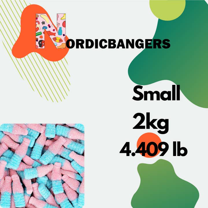 Nordicbangers - Swedish Candy - Vente Bonbons gélifiés - Boîte à bouteilles English Candy Trending Bubblizz Lutti