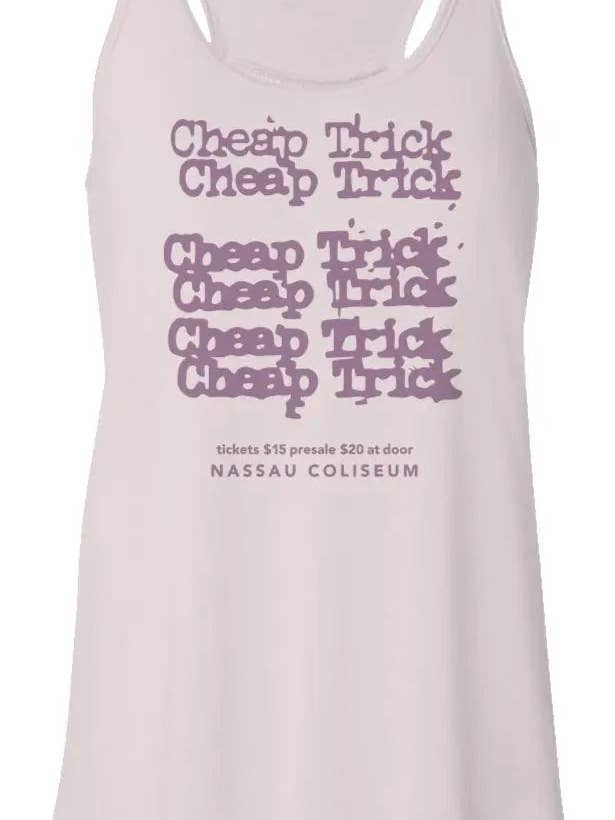 Cheap Trick - Flowy Racerback-linne för wholesale av Amp'd Apparel Company