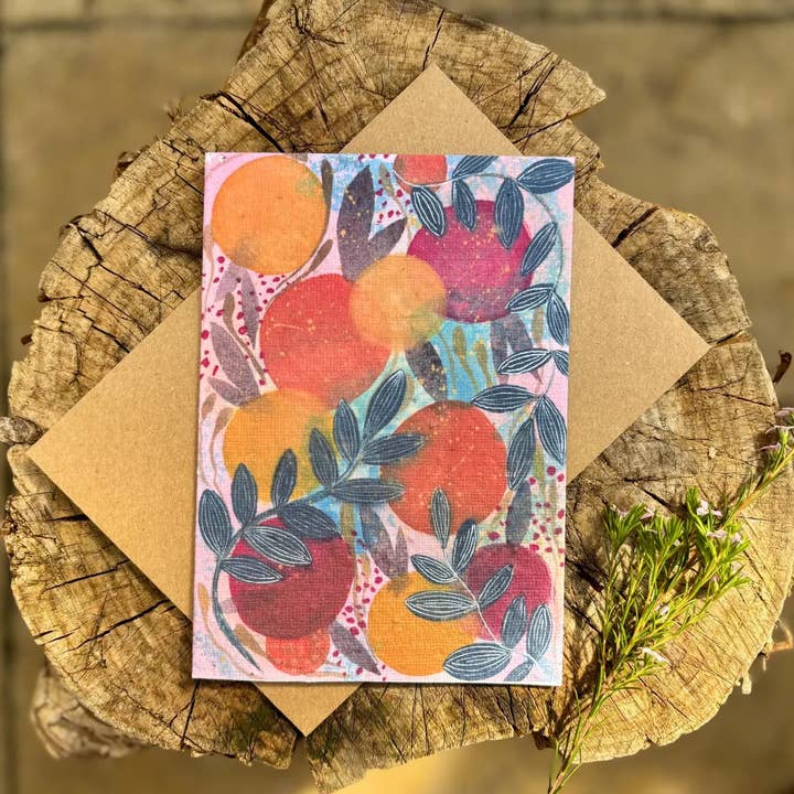 Plantable Seed Paper Birthday Card,Blank Inside,Floral card for wholesale by Erika's Whimsical Art