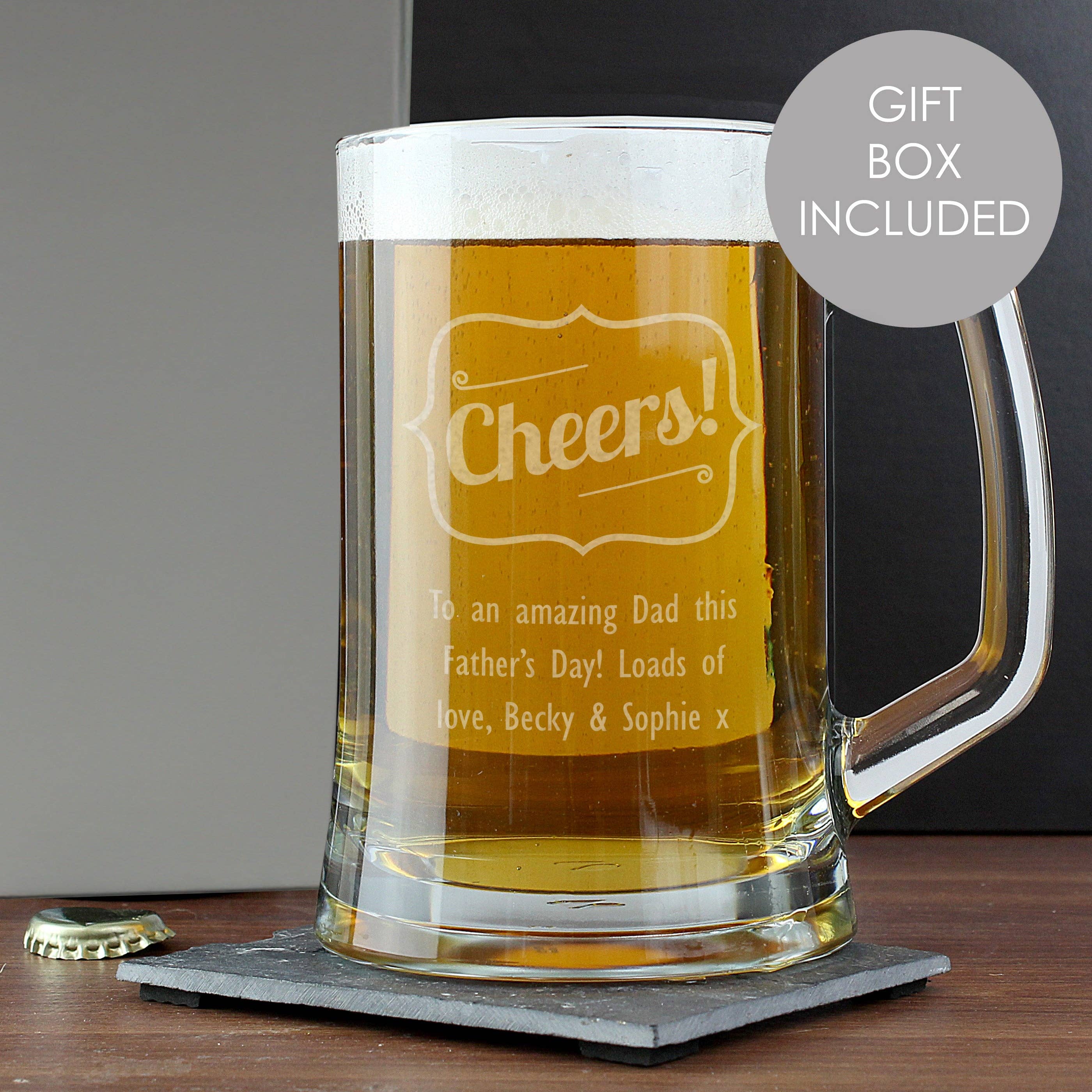 Simply Canvas Art – wholesale Beer glass/mug – Personalised Cheers Glass Pint Stern Tankard0