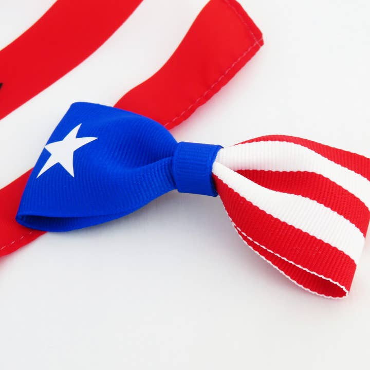 QXP Shop - Wholesale Hair Bow - Women's - Puerto Rico Flag Hair Bow