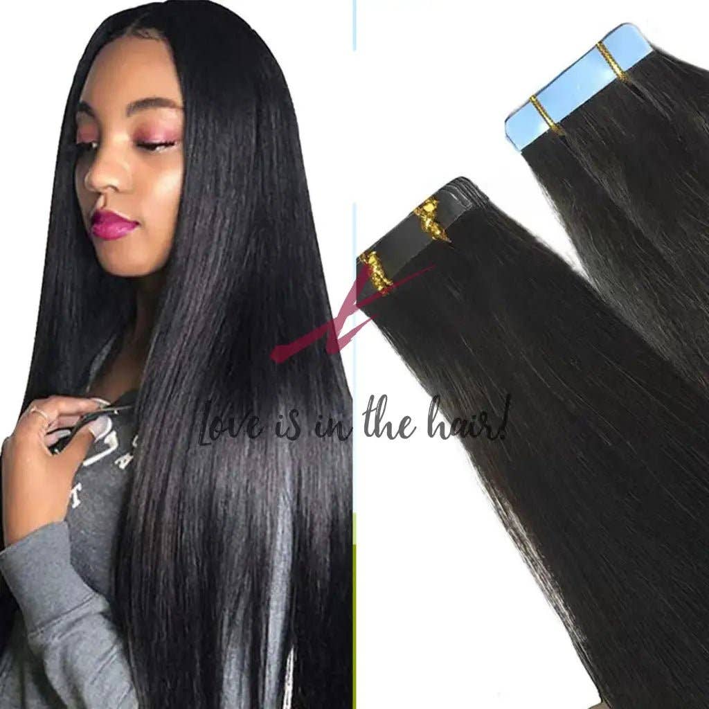 Natural Color B  Silky Straight | Tape In Human Hair Extensions | Brazilian V for wholesale on Faire15