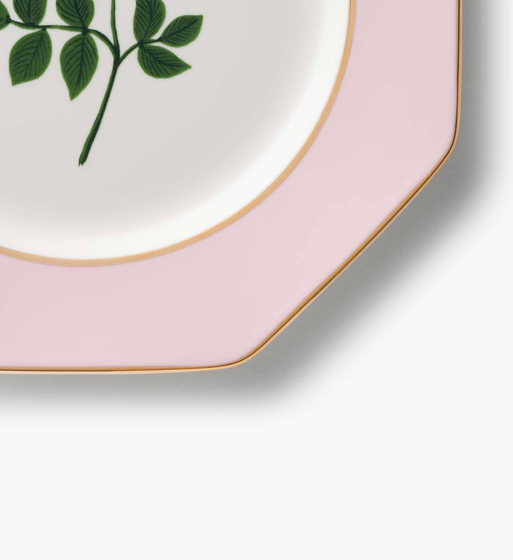Rifle Paper Co. - Wholesale Dinner Plate - Roses Porcelain Dessert Plate Set12