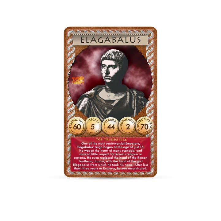 Top Trumps USA, Inc. - Wholesale Card Game - Ancient Rome Gods & Emperors Top Trumps Card Game