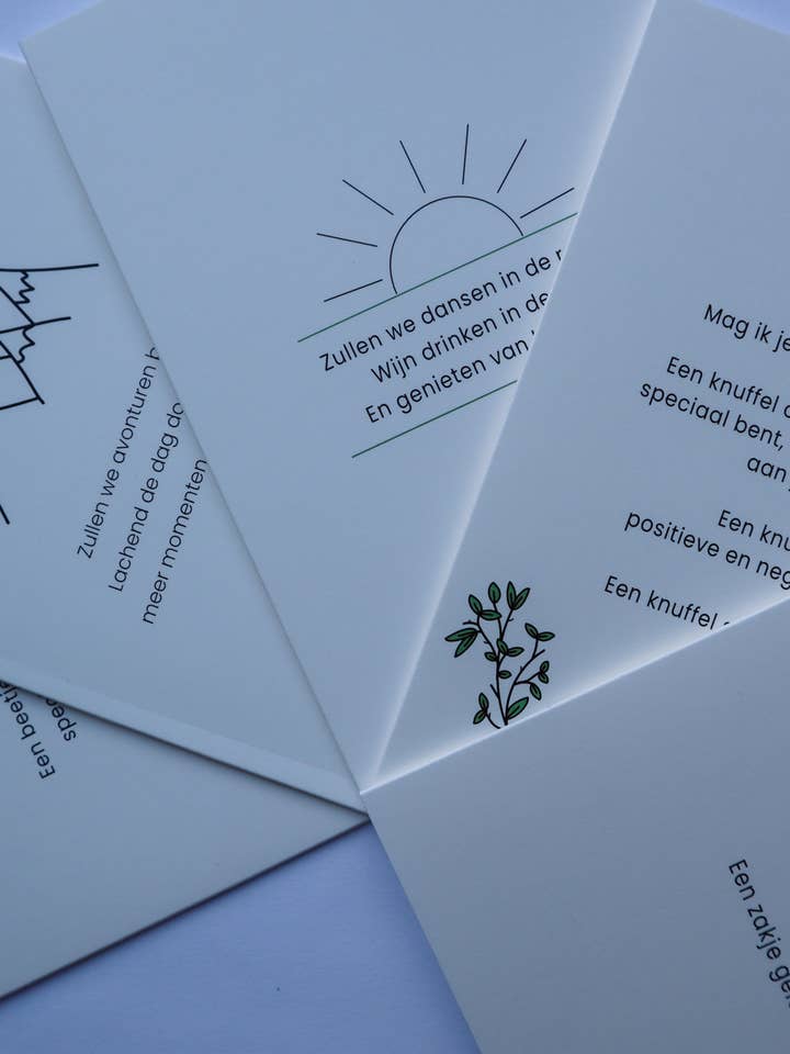 Set de cartes - Poèmes pour la vente par Studio Liefs Linne