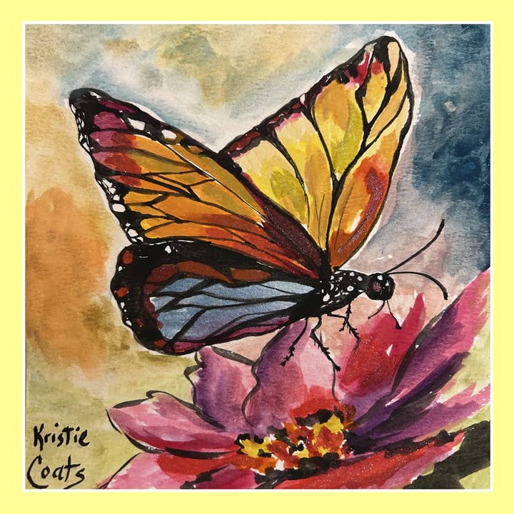 Scambio Quadrato Farfalla di Kristie per la vendita all'ingrosso da parte di LuckyBird Apparel and Home