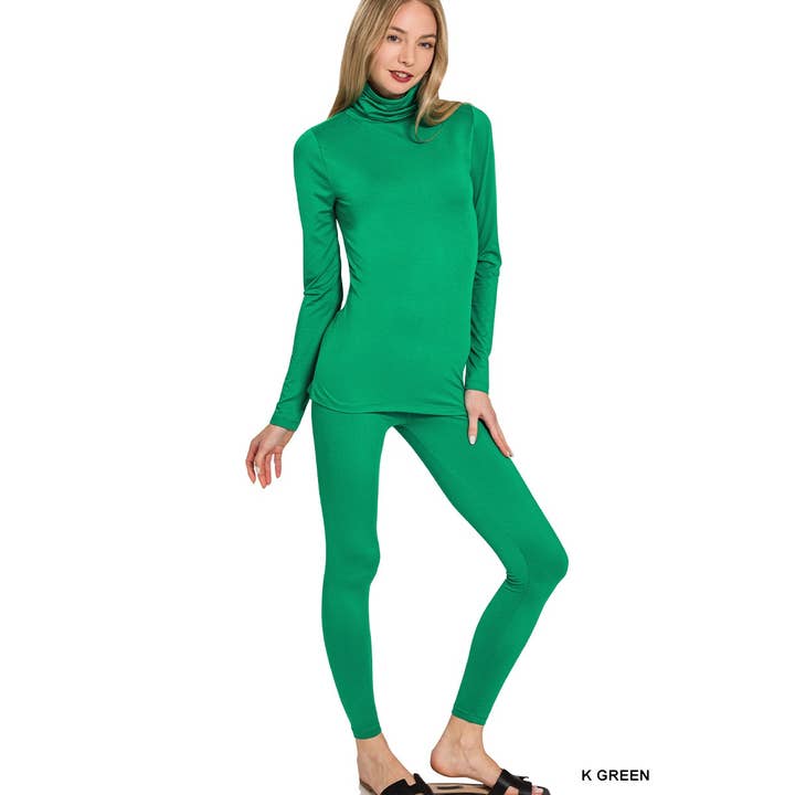 Style Up – wholesale Top & pants set (NOT Loungewear) – Women's – MICROFIBER MOCK NECK TOP LEGGINGS SET19