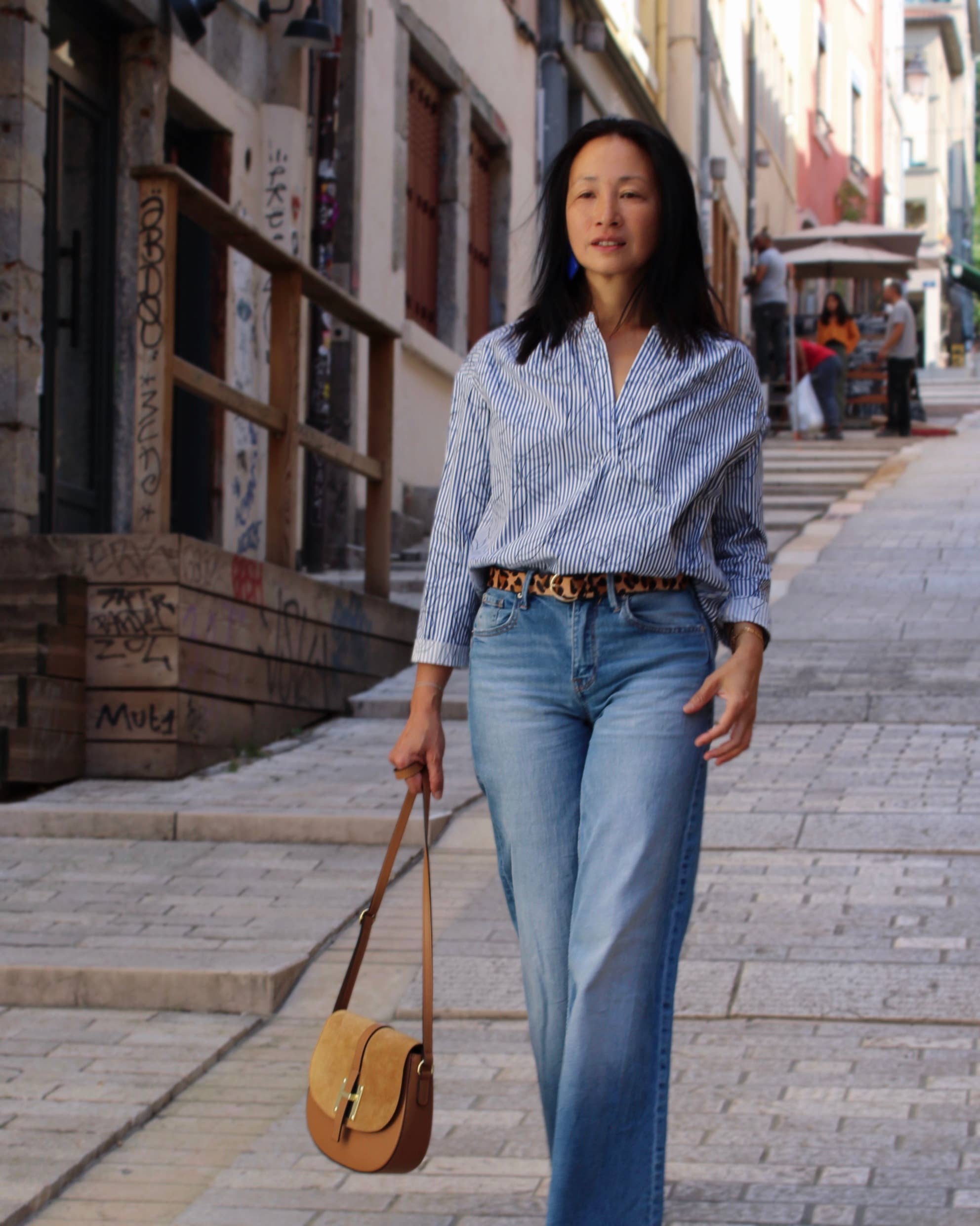 MY DRESS MADE - Wholesale Dress - Women's - Alyzée striped and floral cotton fabric - Printed in France4