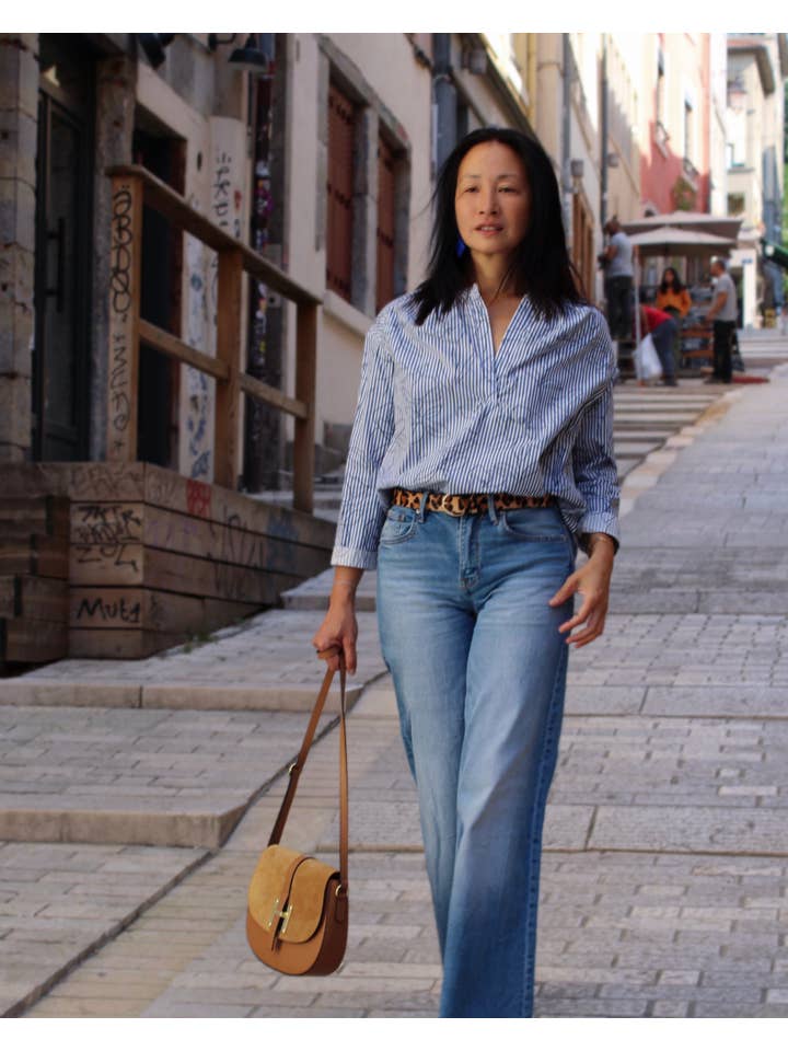 MY DRESS MADE - Wholesale Dress - Women's - Alyzée striped and floral cotton fabric - Printed in France4