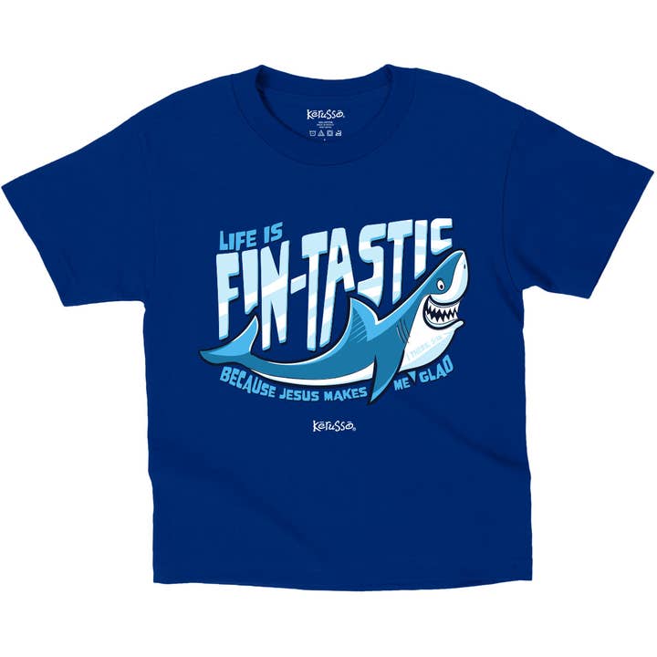 Royal Blue Kerusso Kidz T-Shirt Fintastic for wholesale on Faire1