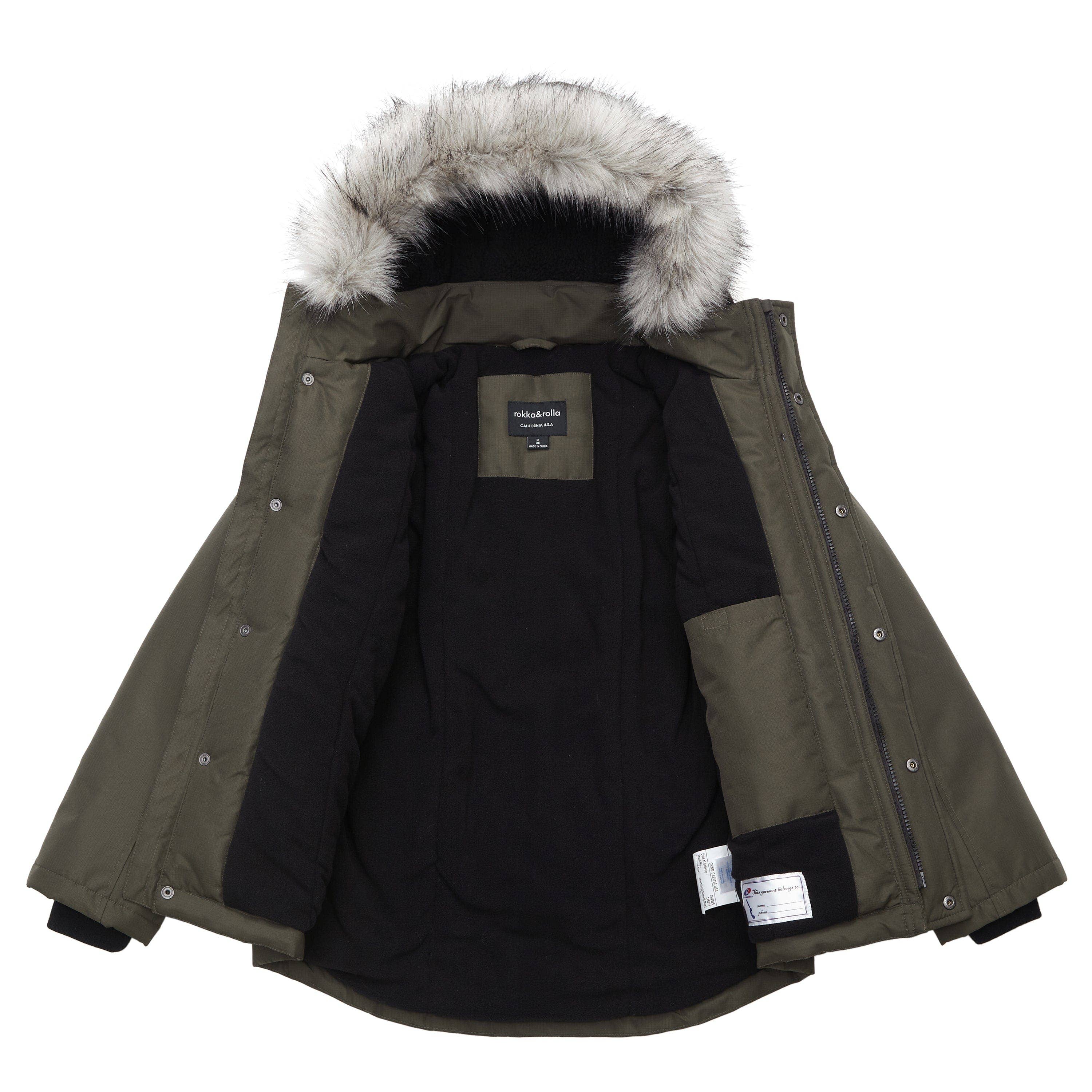 Rokka & Rolla - Wholesale Parka - Kids - Boys' Ripstop Parka Jacket Fleece Lined Winter Coat31