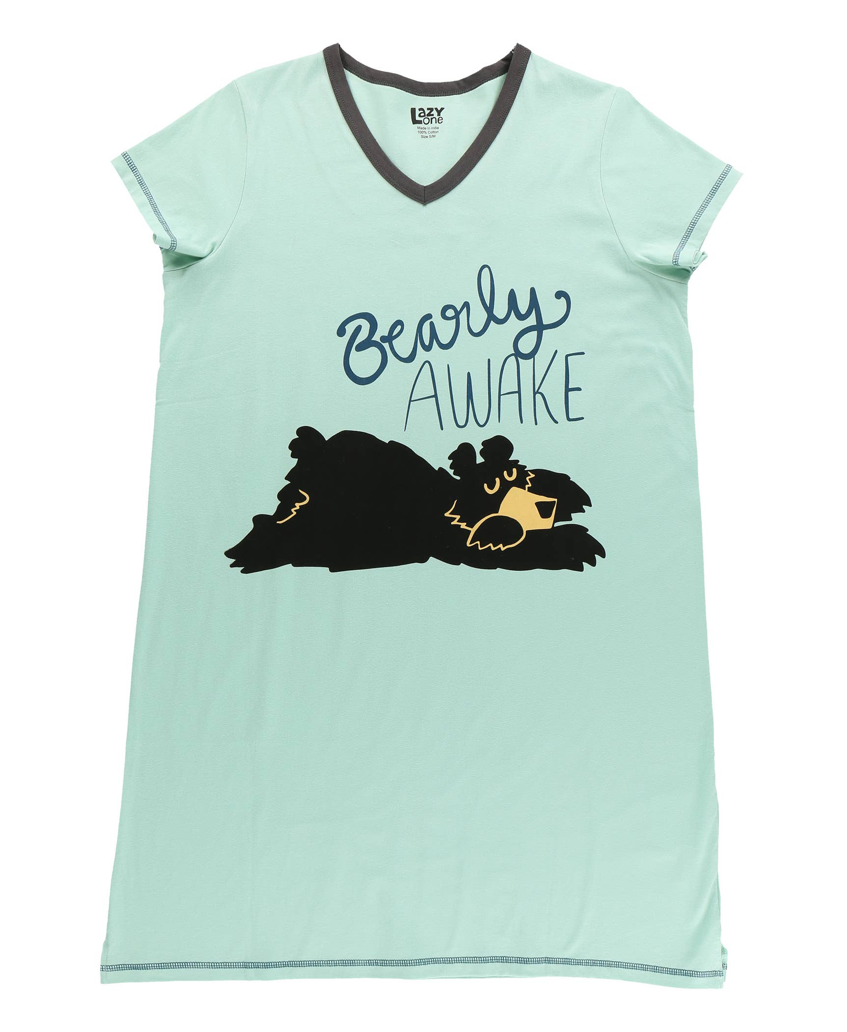 Lazy One - Wholesale Nightshirt - Women's - Bearly Awake V-Neck Nightshirt0