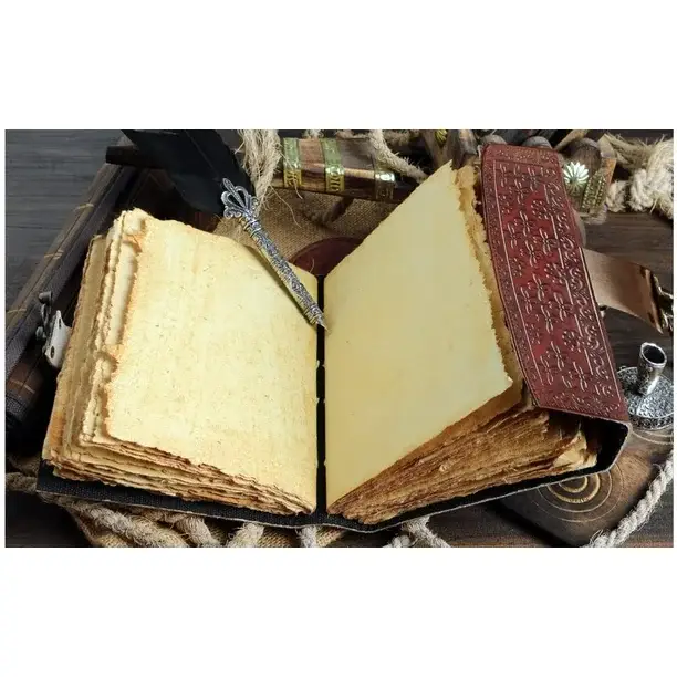 Tuzech Leather - Vendita all'ingrosso Diari/agende - TUZECH Fatto a Mano Personalizzato a Forma di Mezzaluna per Ufficio Casa Uso Quotidiano, Hocus Pocus Poema Scrittura Bellissimo Diario in Vera Pelle con Pietra Rilegato in Pelle con Pietra Marrone, Chiusura a C per Uomini e Donne2