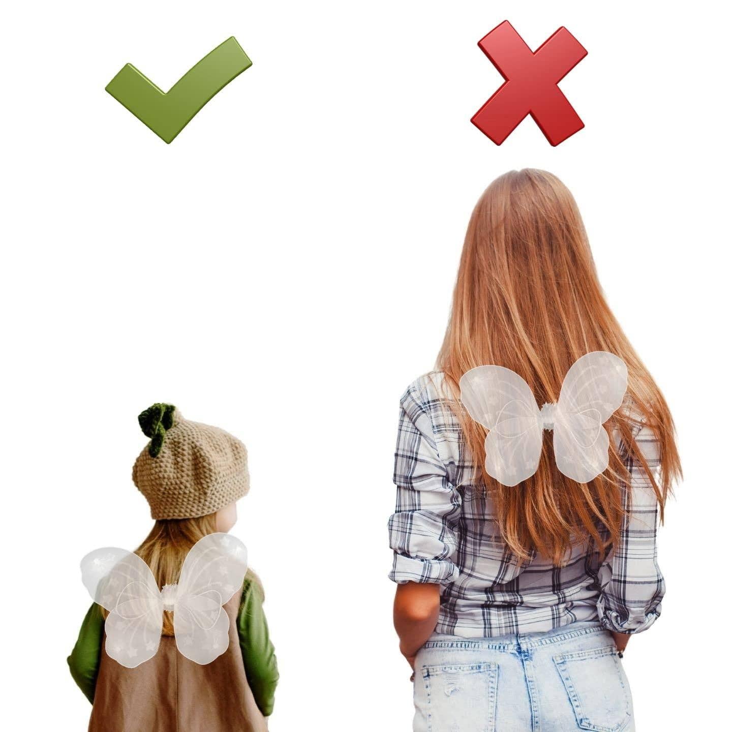 Topkids Accessories – wholesale Costume – Child – Angel Wings Fairy Butterfly Pixie Tinkerbell Fancy Dress Outfit Girls Dressing Up Costume Baby Toddler Kids Childs Small Tiny Mini Toy Fairywings Set Glitter20