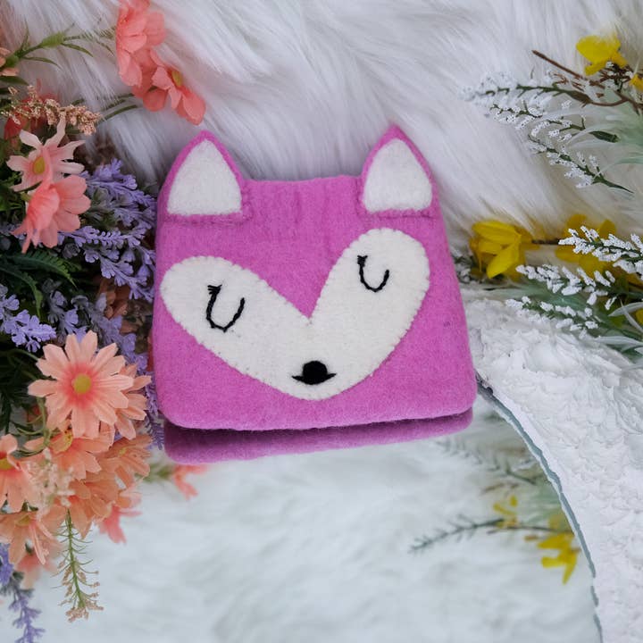 Karma Nepal Crafts - Wholesale Coin Purse - Women's - Handmade Felted Fox Purse10