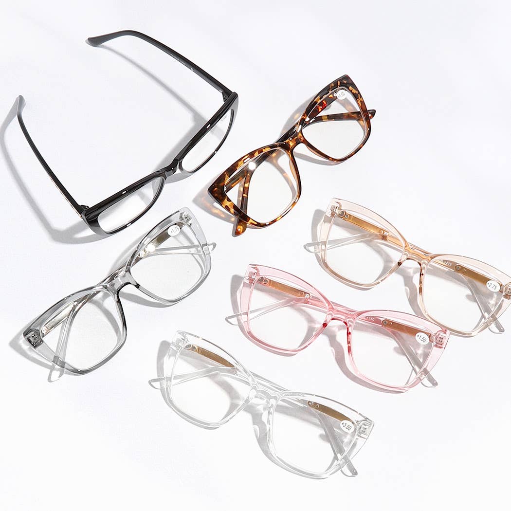 12 VERSCHILLENDE KLEUREN Modieuze leesbril met gekleurd montuur voor groothandel op Faire2