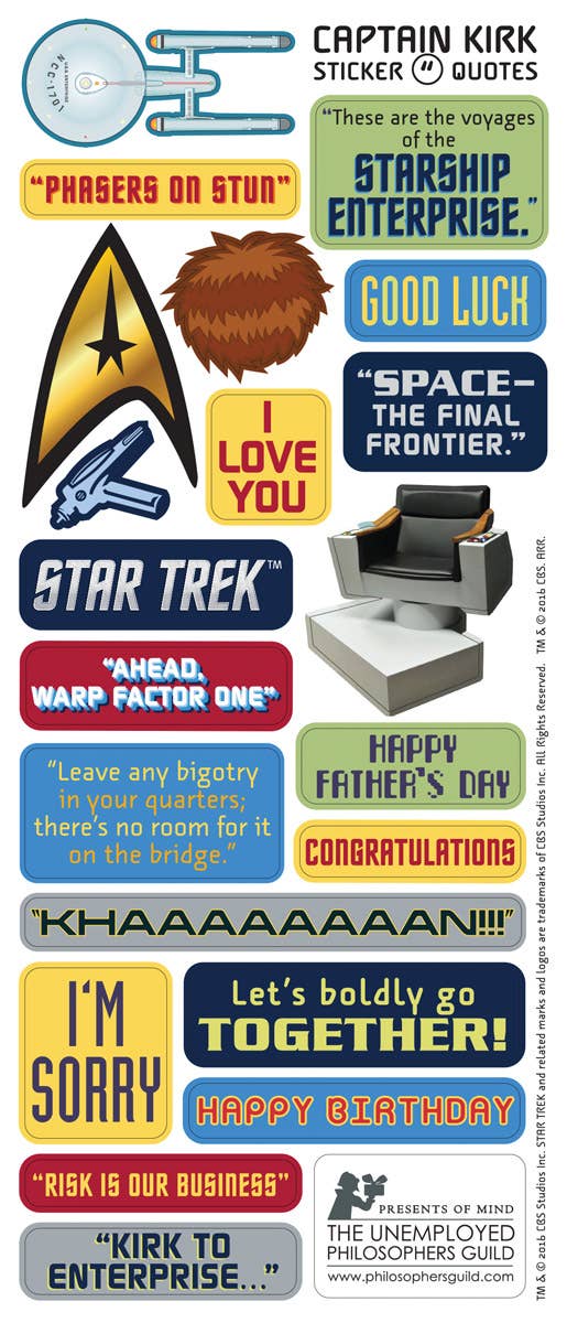 Unemployed Philosophers Guild - Wholesale Everyday Greeting Card - James T. Kirk Card2