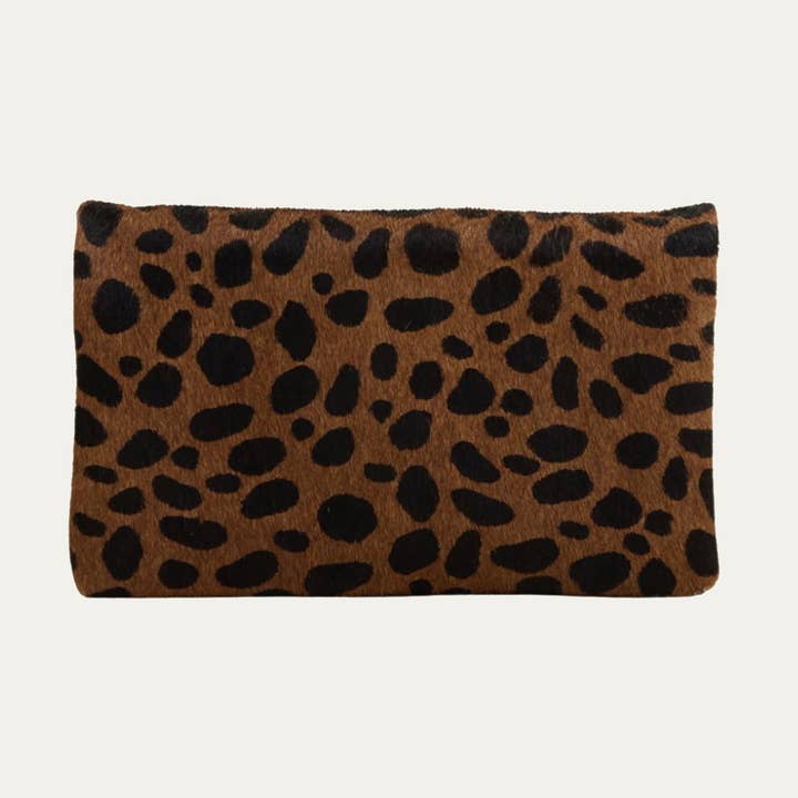 Sac à ceinture | Cuir de guépard noir et marron « The Dua » pour la vente par Paulyjen