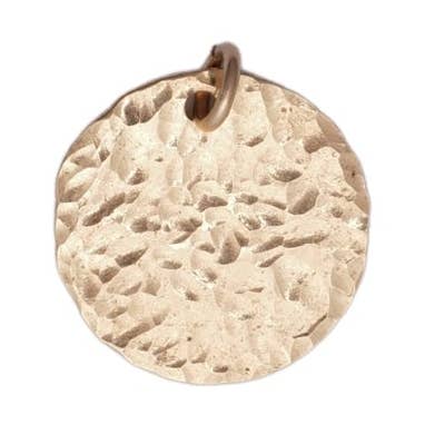 Large Hammered Coin Charm for wholesale by ROOTSSEA