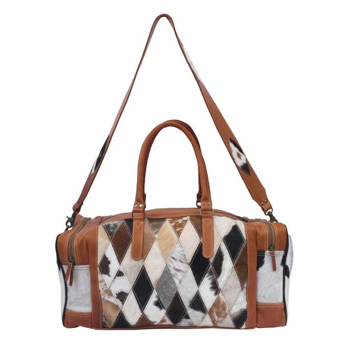 Leather & Hairon Men Women's Sixtise Duffle Bag for wholesale by Hopofly Bags