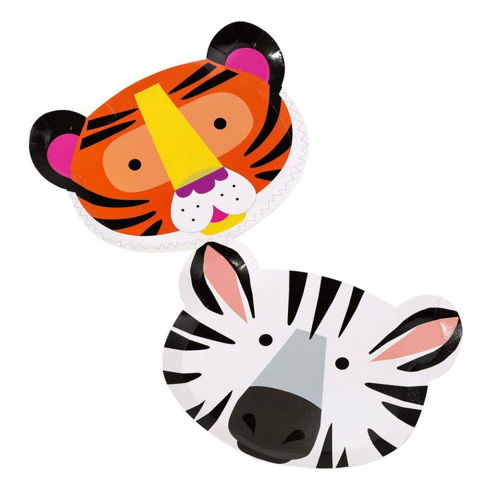 Talking Tables USA - Wholesale Disposable Plate - Animal Face Party Plates | 12 Pack | Kids Party |