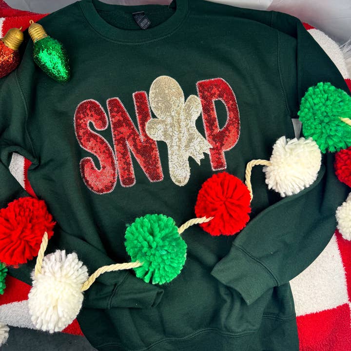 Merry (Christmas) Gingerbread Snap Sweatshirt for wholesale by Shop Southern Belle