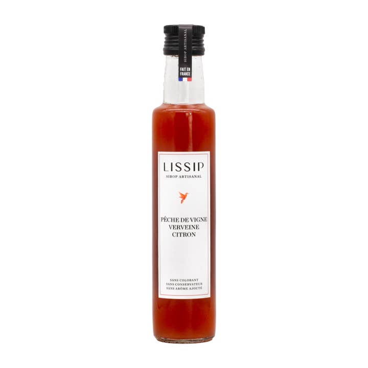 Artisanal syrup Vine peach | Verbena | Lemon - 25cl for wholesale by Lissip