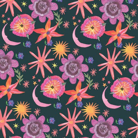 Vevoke - Wholesale Flat wrap - Wrap-Moon And Floral1