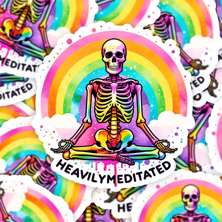 Heavily Meditated Sticker for wholesale by MyHauntedSpace