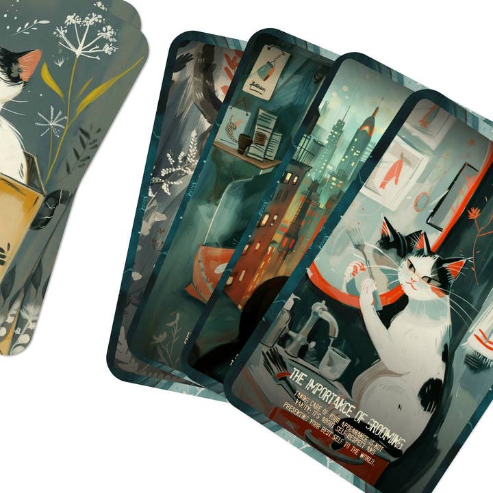 Ibiza Tarot USA – Großhandel Tarot-Karten – The Enlightened Cat Oracle – Kluge Einsichten für neugierige Menschen3