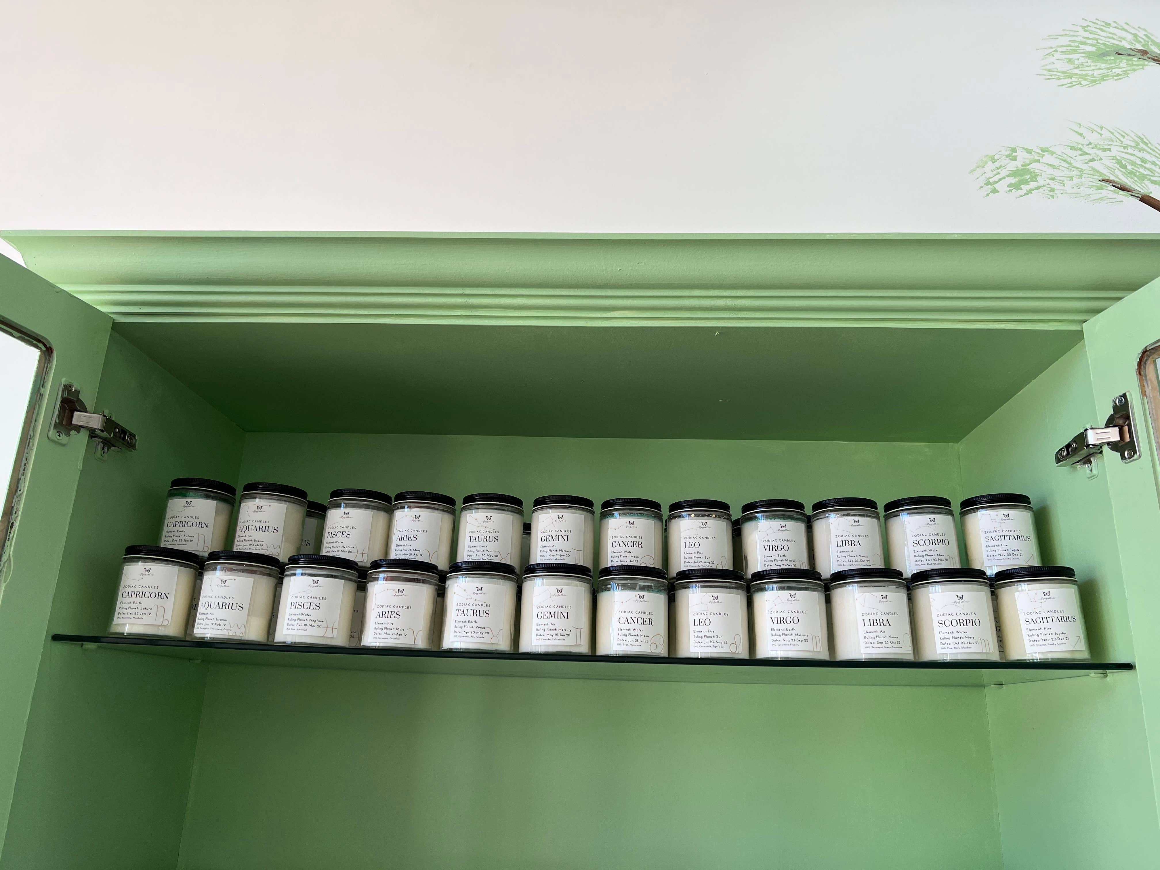 Element Apothecary – wholesale Burkljus – Zodiac astrologi Crystal avsikt ljus uppsättning 126