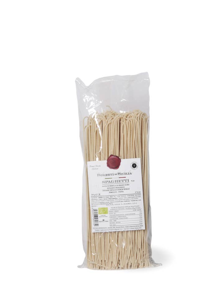 Spaghetti n.3 pasta artigianale BIO – Segreti di Sicilia per la vendita all'ingrosso da parte di Frantoi Cutrera