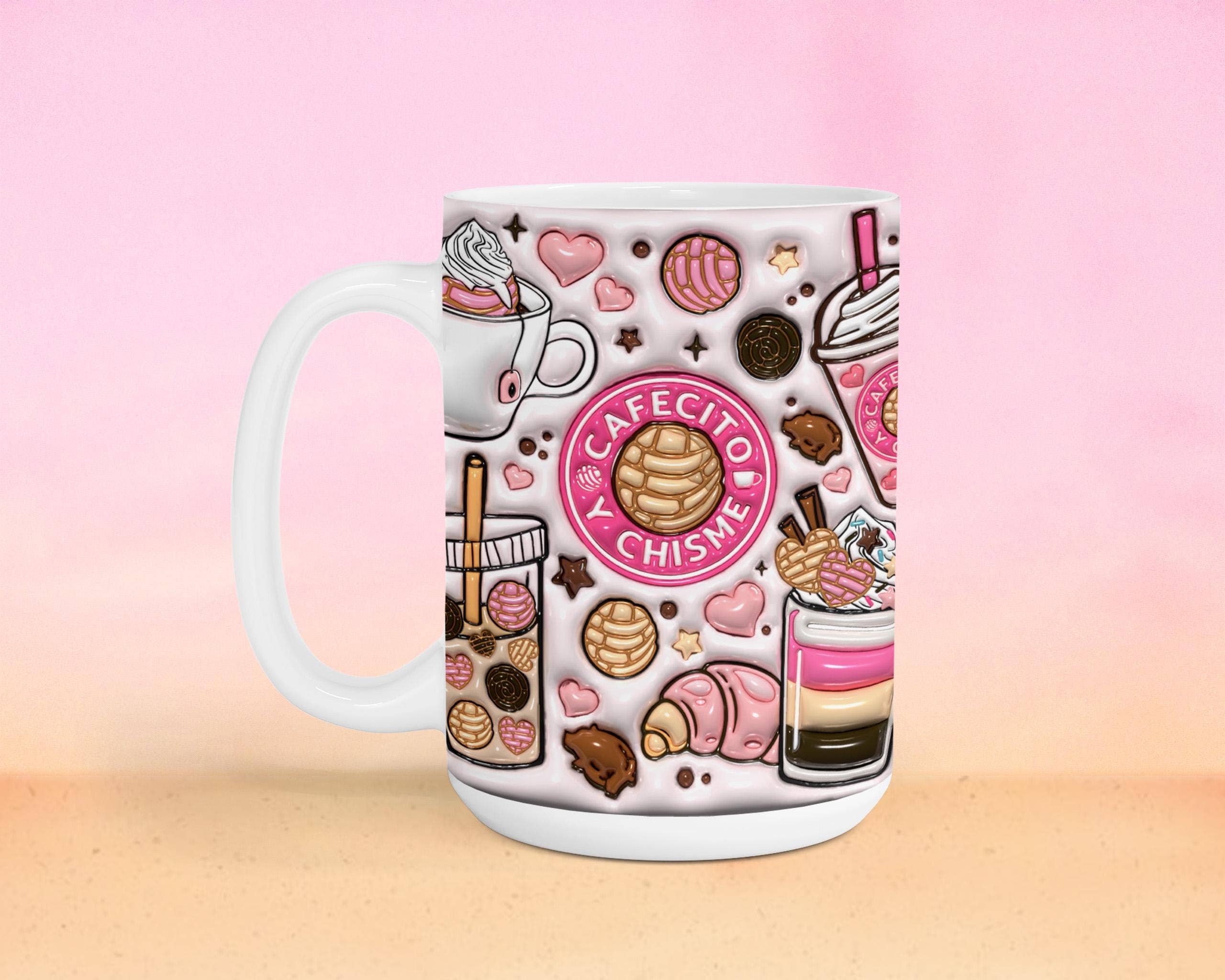 NVC Ecommerce LLC – Großhandel Kaffeebecher – Cafecito Y Chisme Tasse, Kaffeebecher, Geschenk für Kaffeeliebhaber0