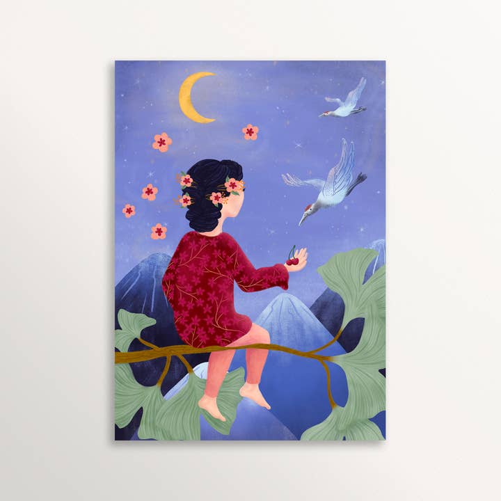 Poster per bambini "Kanzashi" A4 carta naturale per la vendita all'ingrosso da parte di Laura&Lou