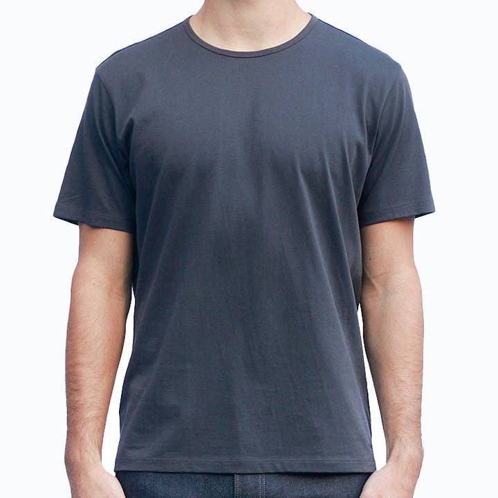 DARK GRAY | Short Sleeve Classic Crew T-Shirt 100% Pima for wholesale by IF... THEN WELL