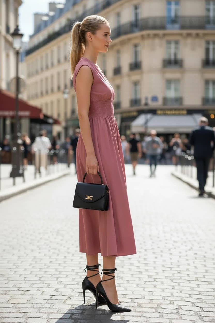 VAVA by Joy Han - Wholesale Dress - Women's - Two Way Zip Up Midi Dress6