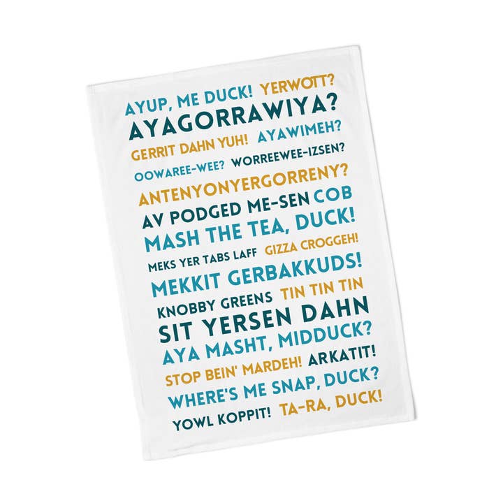 Torchon Nottingham Phrases pour la vente par Dukki Gifts