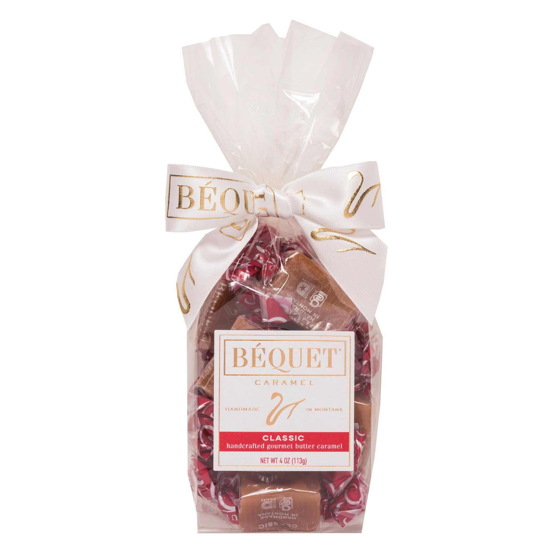 Béquet Confections - Wholesale Caramel - Béquet Gourmet Caramel 4 oz Gift Bag1