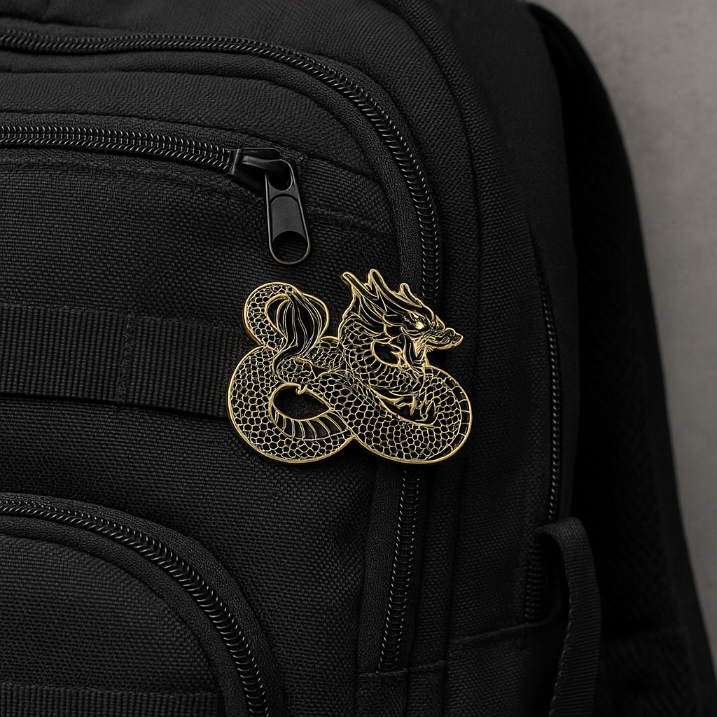 Original Source - Wholesale Lapel Pin/Button - Black Dragon Pin - Enamel2