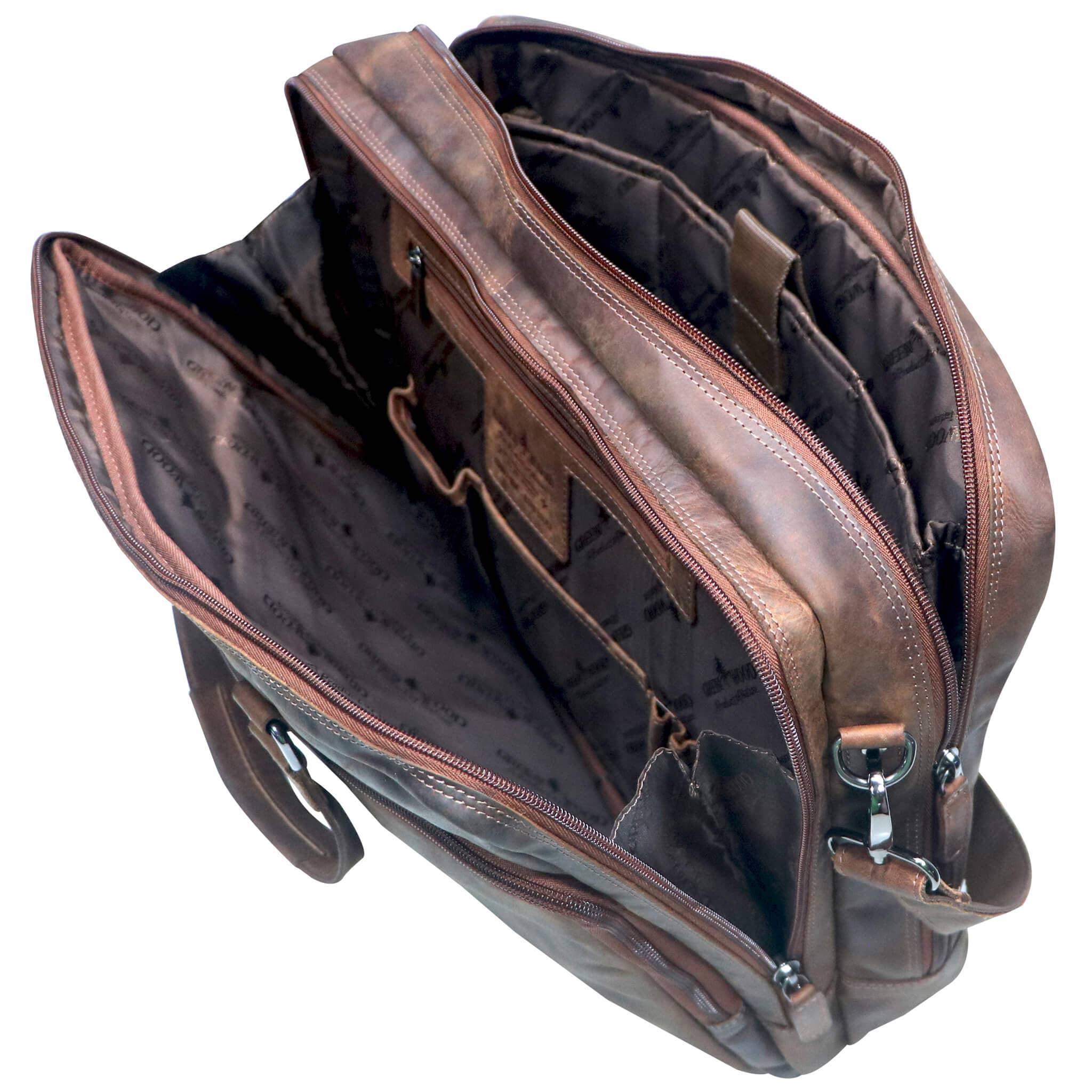 Greenwood – Mala para portátil - Unissexo por atacado – Saco para computador portátil senhora pasta castanha homem XL15