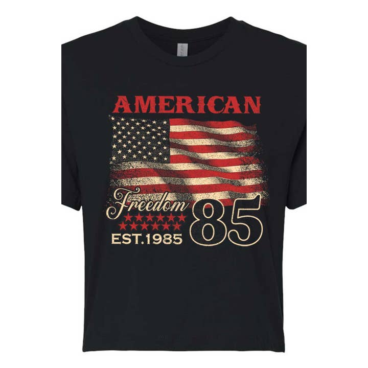 Art by Forgrand - Wholesale T-Shirt - Women's - AMERICAN FREEDOM 85 CROP TOP4