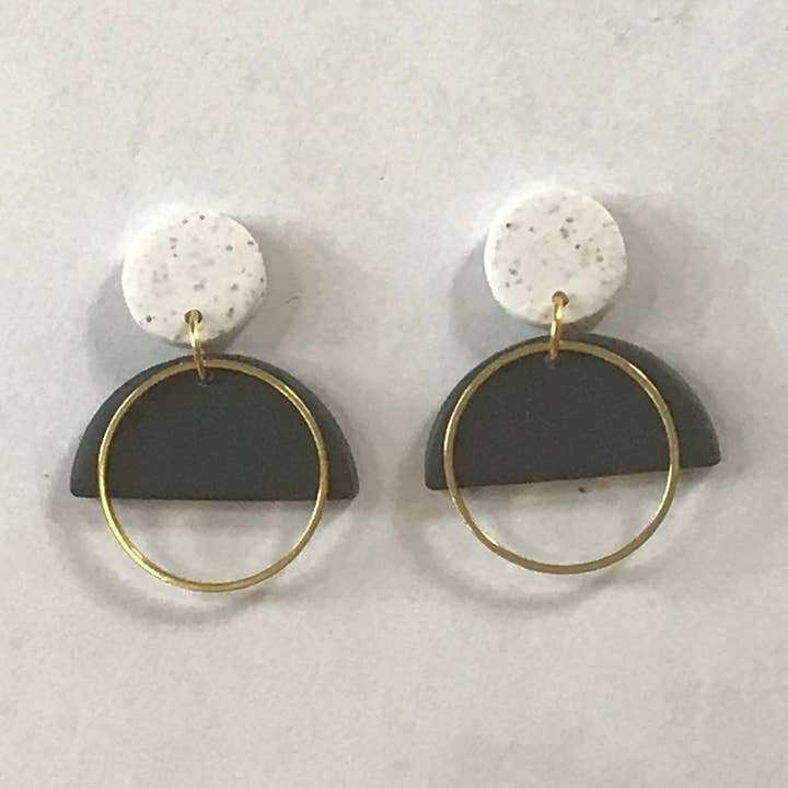 Looped – wholesale Dangle earrings – Half Moon Ring0