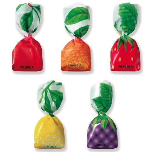 Dulcefina Chocolate and Sweets - Wholesale Hard Candy - Italian Assort Fruit Jam Filled Hard Candy 2.2 lb.(1 kilo)