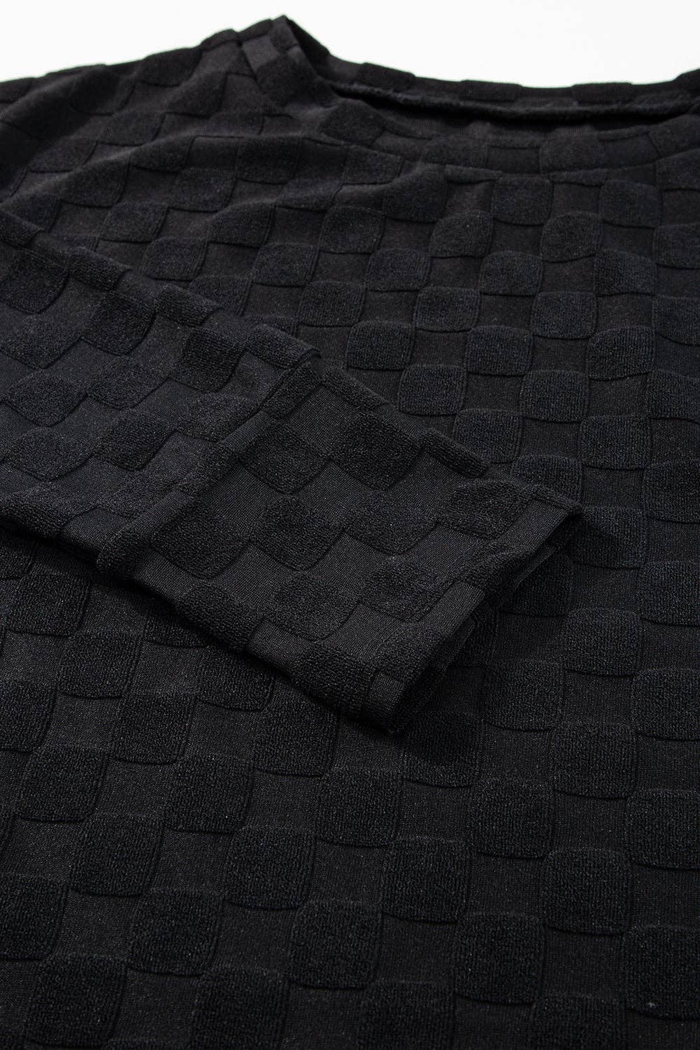 Threaded Pear – Top de malha - Mulher por atacado – Camisola com mangas texturizadas Tiffany8