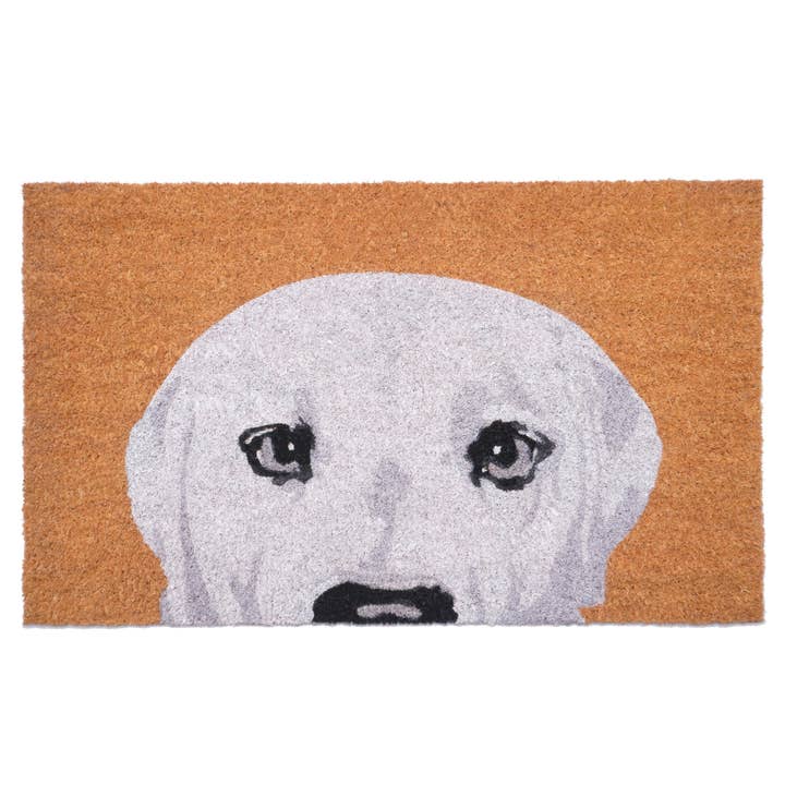 White Labrador Dog Pet Doormat for wholesale by Calloway Mills