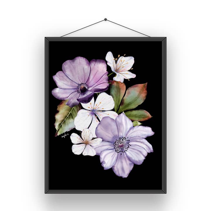 Watercolor Moody Flower Series Art Print 002 for wholesale by Modera Studio