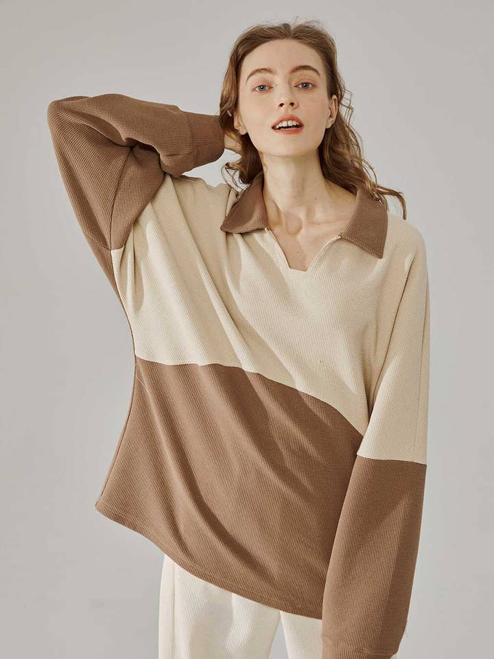 Moletom Polo de dois tons por atacado de NAP