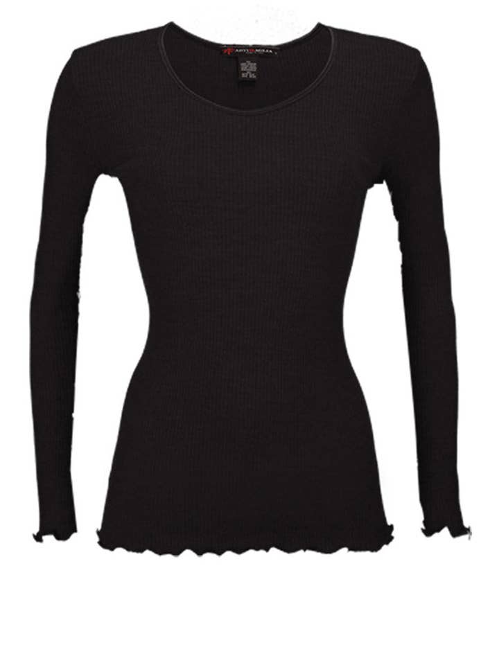 439 04 Crewneck - Laine de soie côtelée pour la vente par Madiva